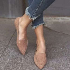 Lulus Emmy Camel Suede Pointed Loafers